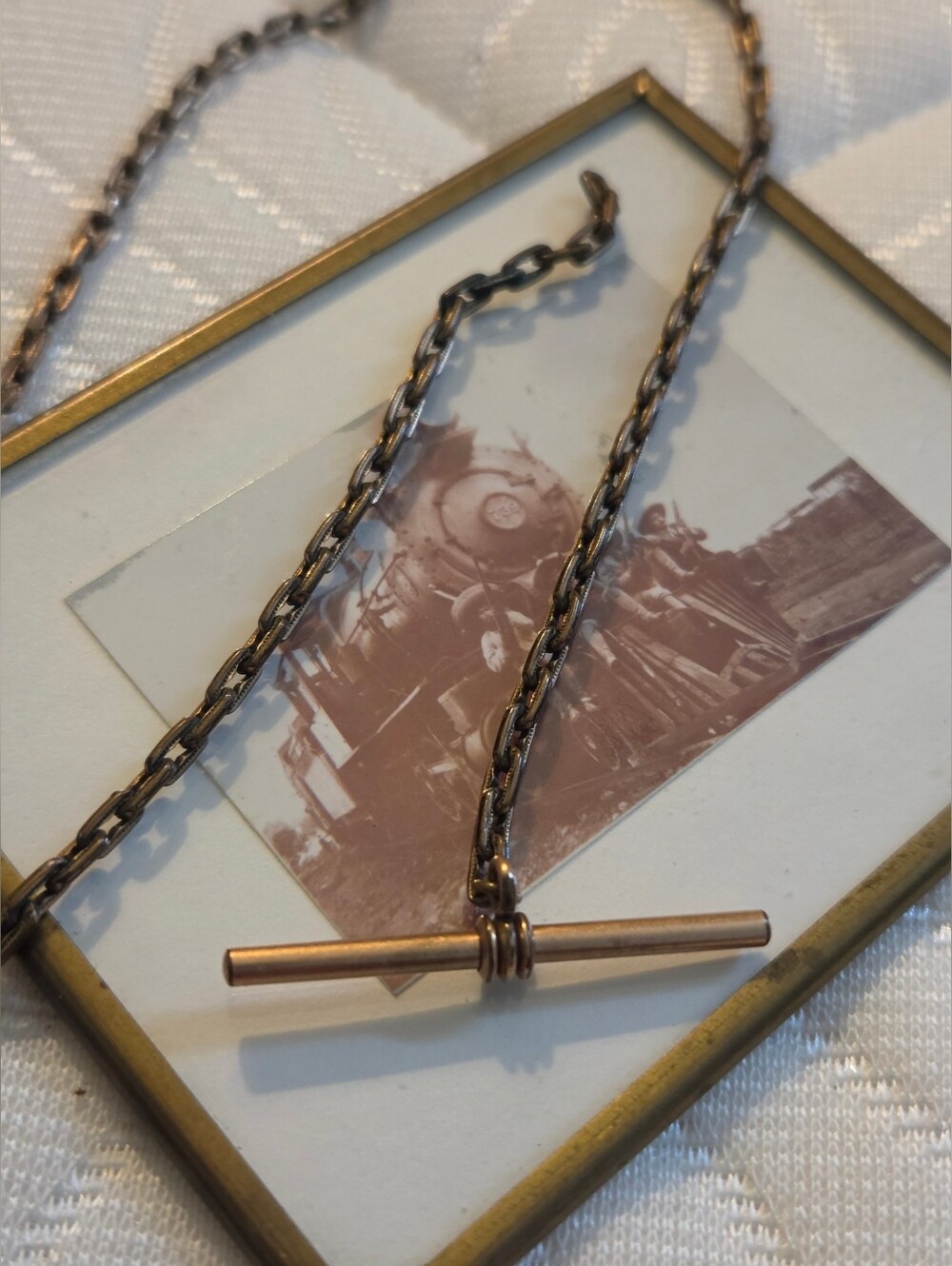 Vintage Gold Filled Pocket Watch Chain 14" Long